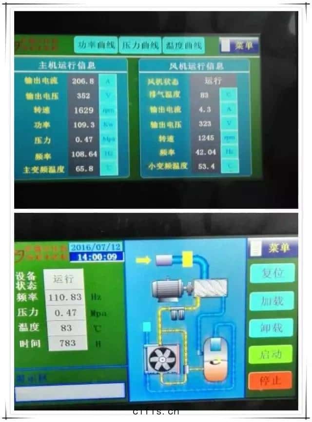 薩震節能(néng)空(kōng)壓機(jī)控(kòng)製麵板(bǎn)