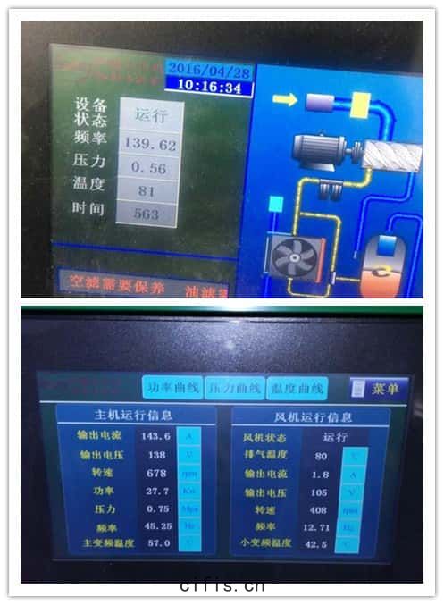 薩震(zhèn)節能空壓機(jī)控(kòng)製麵板