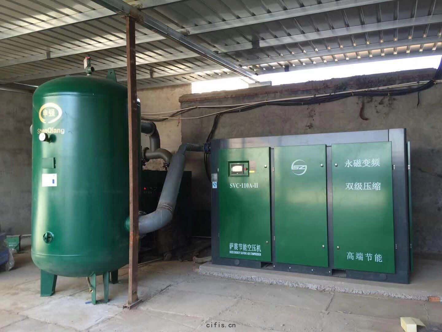 薩震(zhèn)節(jié)能空壓機(jī)客戶現場圖